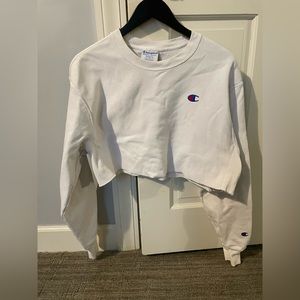 Champion reverse weaved cropped white pullover